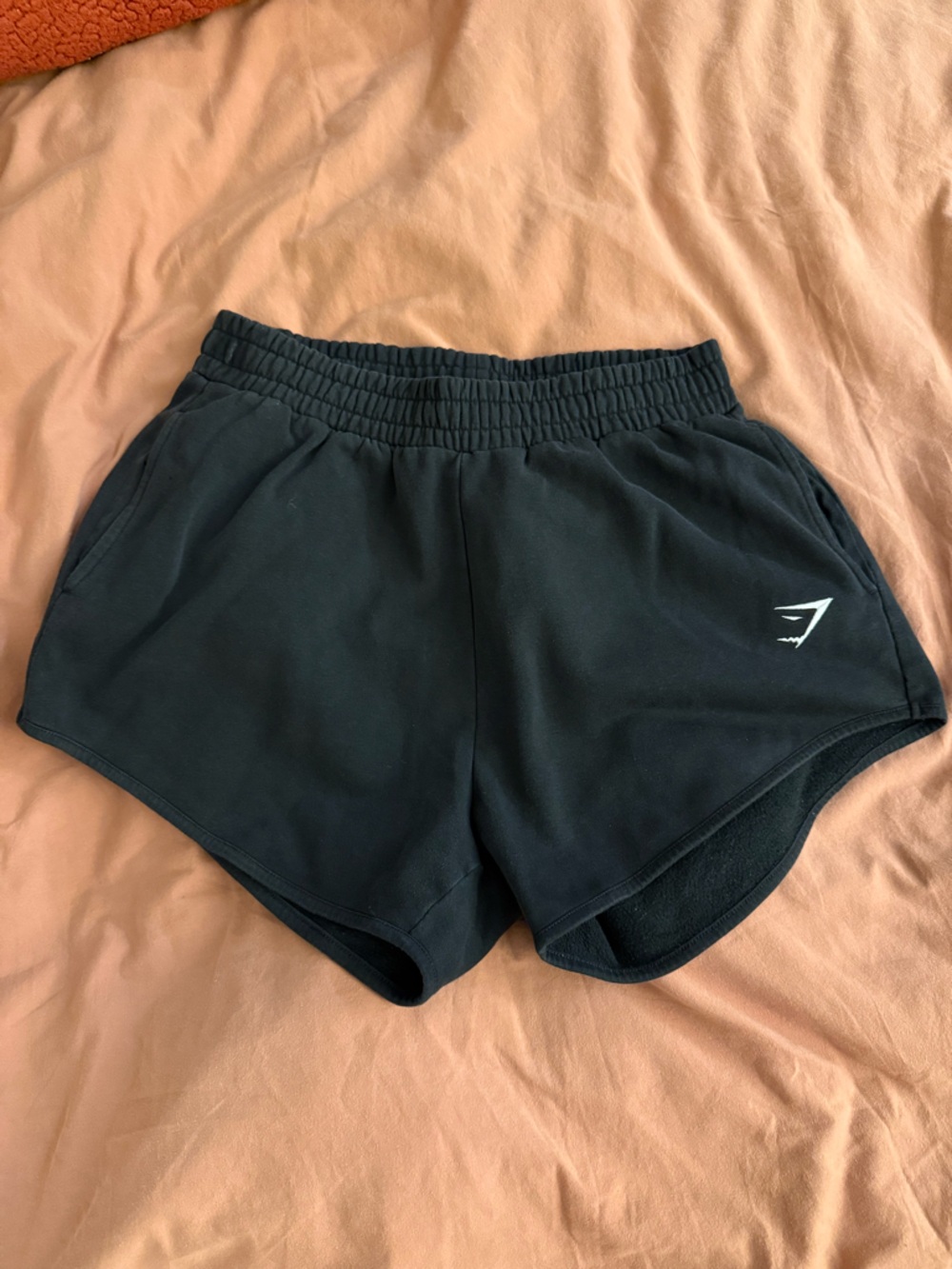 Gymshark Black Dolphin Hem Sweat Shorts